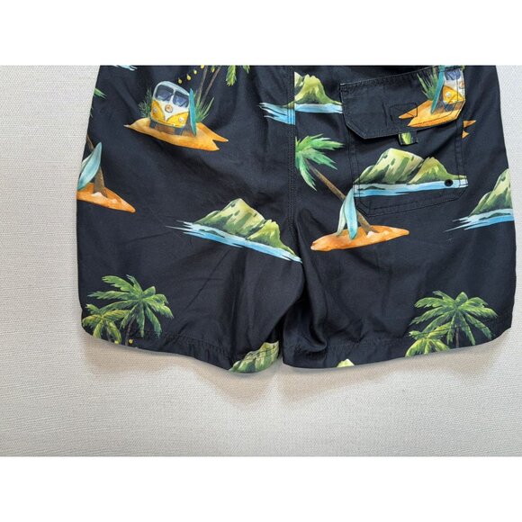 Spicy Tuna Mens Swim Trunks Swimwear Size S Black Tropical Beach Summer Casual - Picture 11 of 13